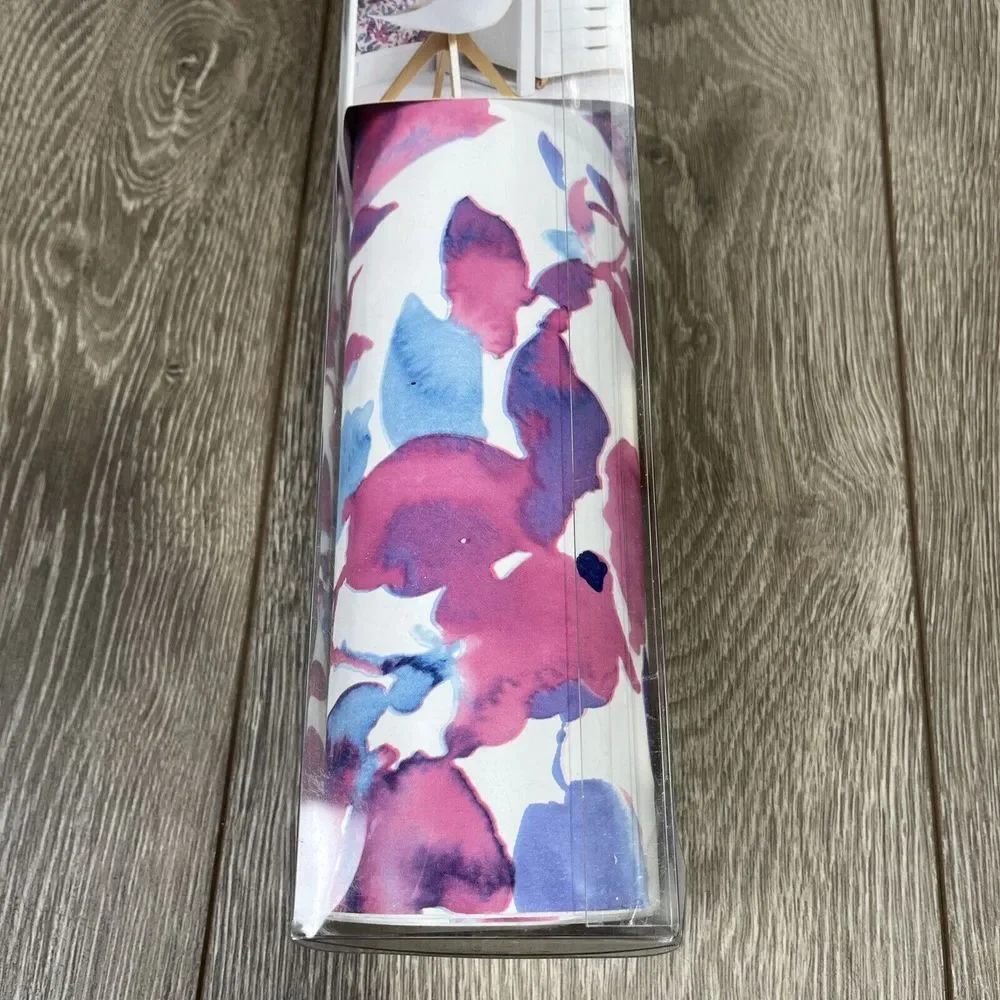 roommates peel and stick wallpaper Removable Repositionable Pink Blue Flower